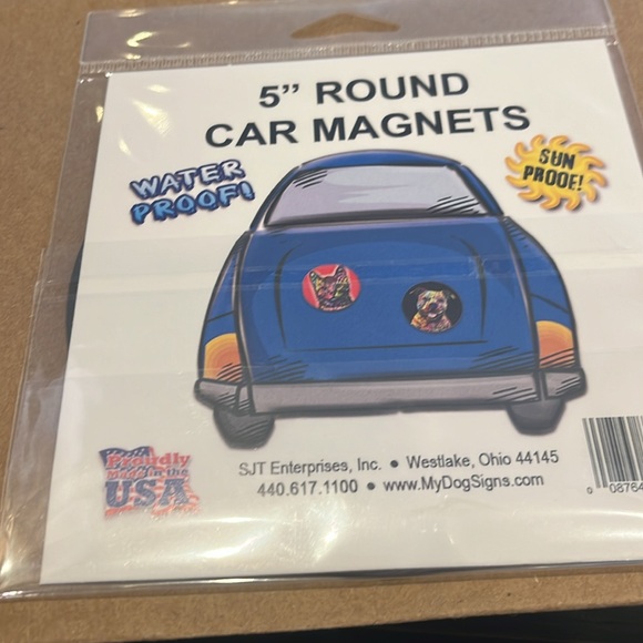 5 inch round car magnet - Picture 2 of 2
